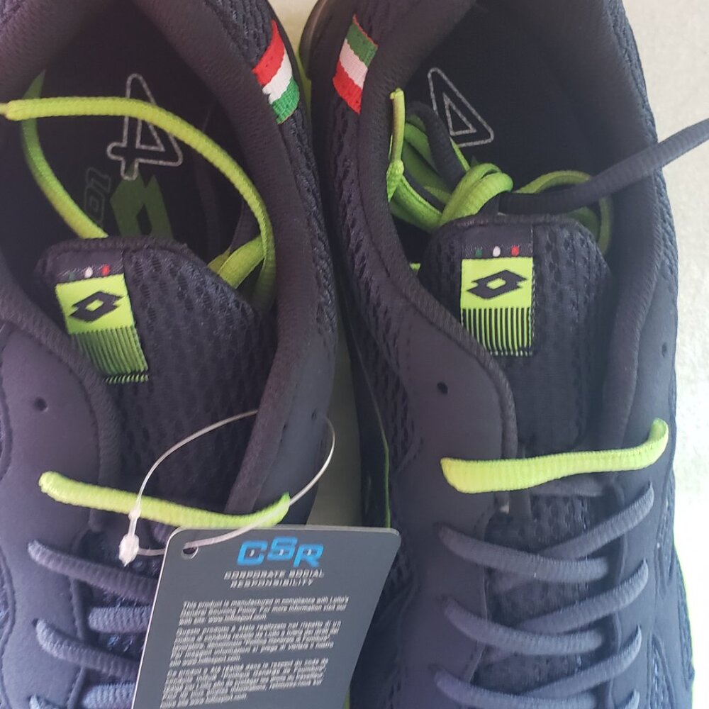 New Lotto Navy Neon Green Sneakers. Men 11,5 - Picture 4 of 10